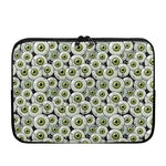 Frankenstein Eyeball Pattern Print Laptop Sleeve