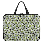 Frankenstein Eyeball Pattern Print Laptop Sleeve With Handle