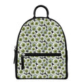 Frankenstein Eyeball Pattern Print Leather Backpack