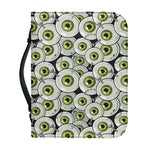 Frankenstein Eyeball Pattern Print Leather Bible Cover