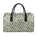 Frankenstein Eyeball Pattern Print Leather Duffel Bag
