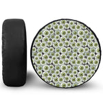 Frankenstein Eyeball Pattern Print Leather Spare Tire Cover