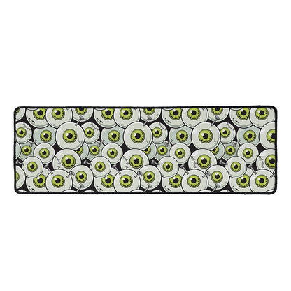 Frankenstein Eyeball Pattern Print Long Kitchen Mat