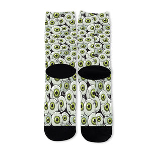 Frankenstein Eyeball Pattern Print Long Socks