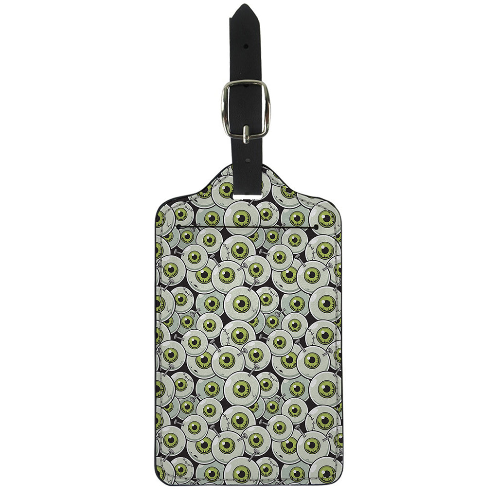 Frankenstein Eyeball Pattern Print Luggage Tag