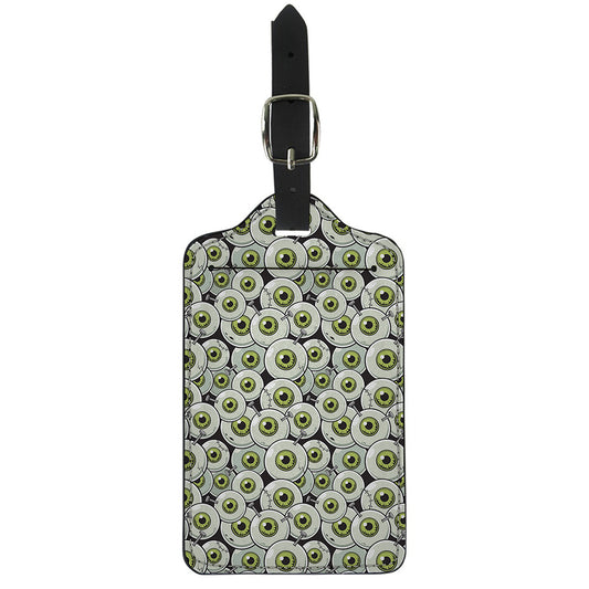 Frankenstein Eyeball Pattern Print Luggage Tag