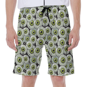 Frankenstein Eyeball Pattern Print Men's Beach Shorts