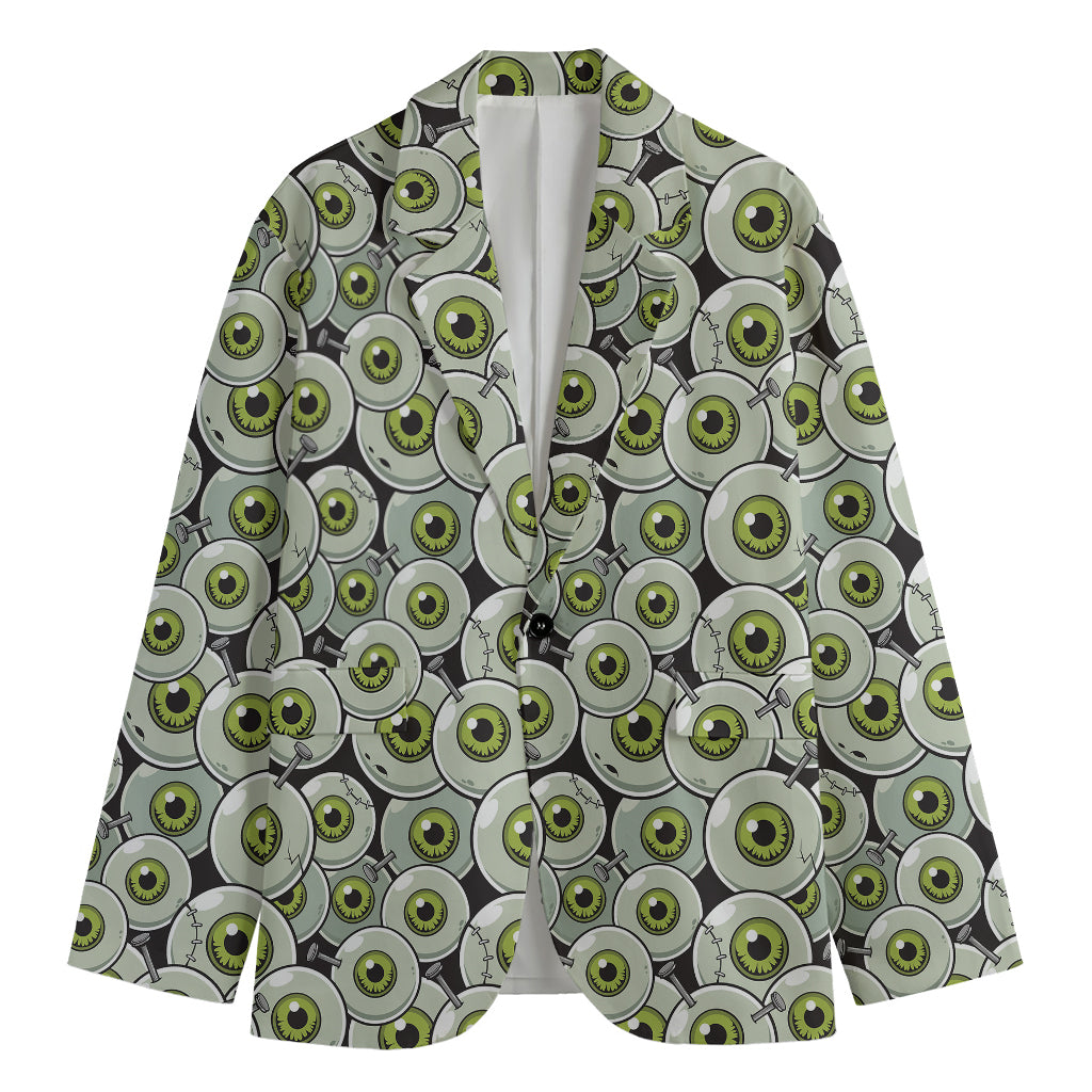 Frankenstein Eyeball Pattern Print Men's Blazer