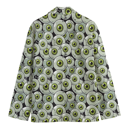 Frankenstein Eyeball Pattern Print Men's Blazer