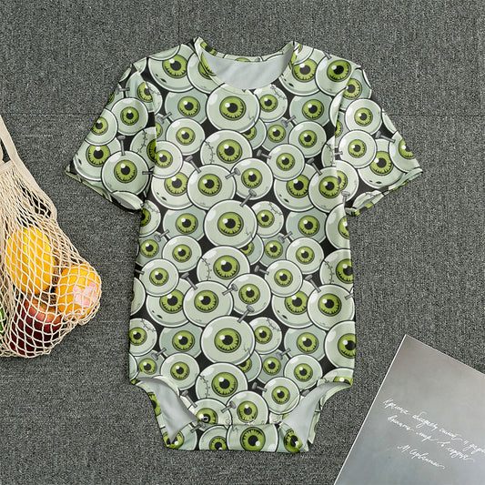 Frankenstein Eyeball Pattern Print Men's Bodysuit