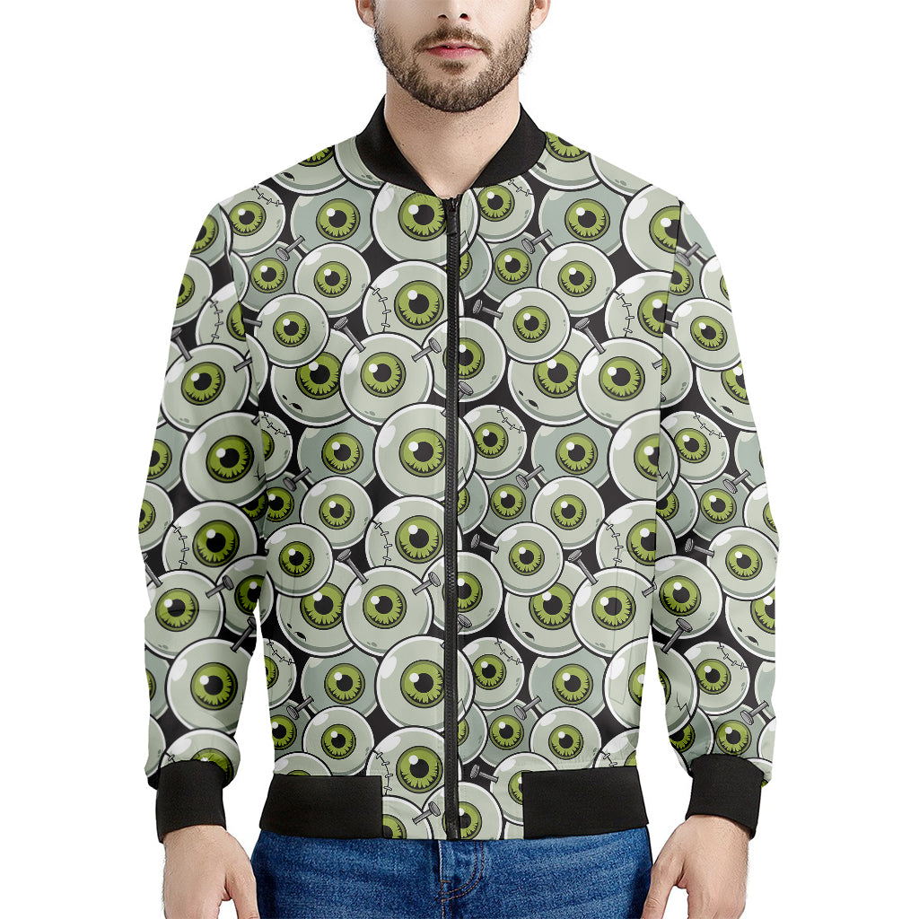 Frankenstein Eyeball Pattern Print Men's Bomber Jacket