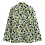 Frankenstein Eyeball Pattern Print Men's Cotton Blazer