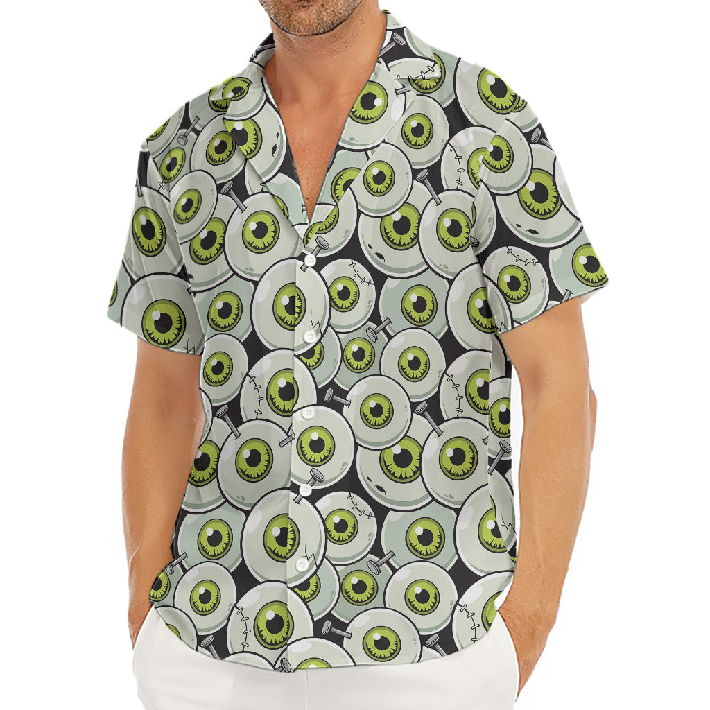 Frankenstein Eyeball Pattern Print Men's Deep V-Neck Shirt