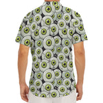 Frankenstein Eyeball Pattern Print Men's Deep V-Neck Shirt