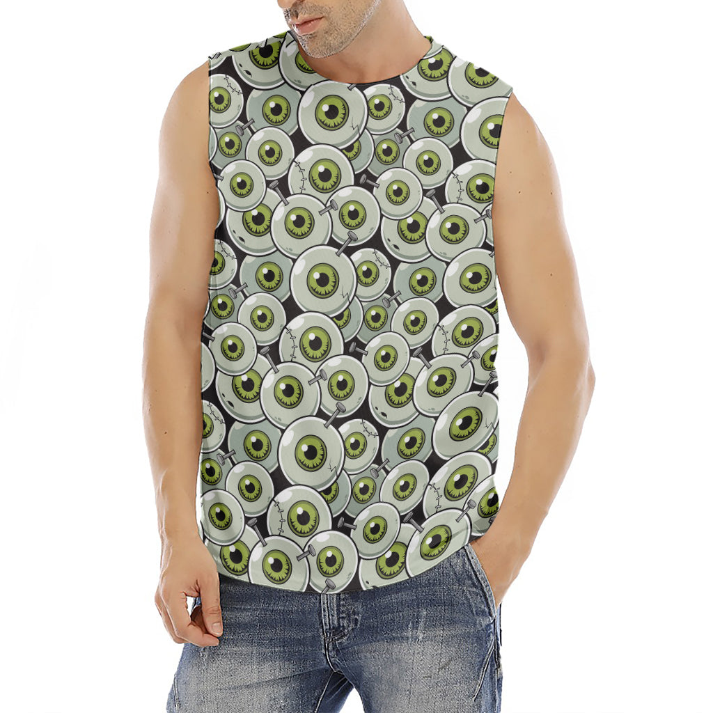 Frankenstein Eyeball Pattern Print Men's Fitness Tank Top