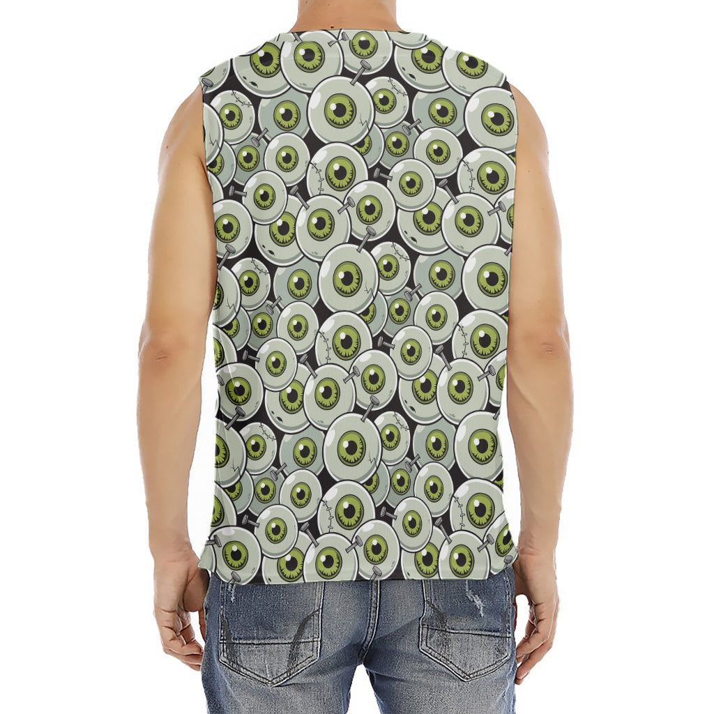 Frankenstein Eyeball Pattern Print Men's Fitness Tank Top