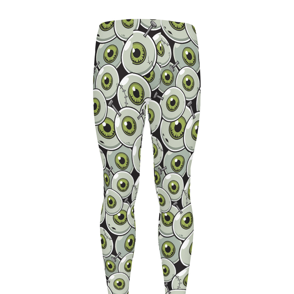 Frankenstein Eyeball Pattern Print Men's leggings