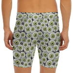 Frankenstein Eyeball Pattern Print Men's Long Boxer Briefs