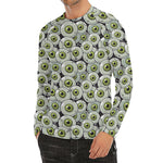 Frankenstein Eyeball Pattern Print Men's Long Sleeve Rash Guard