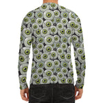 Frankenstein Eyeball Pattern Print Men's Long Sleeve Rash Guard
