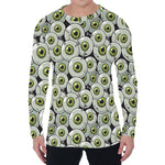 Frankenstein Eyeball Pattern Print Men's Long Sleeve T-Shirt