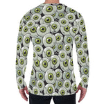 Frankenstein Eyeball Pattern Print Men's Long Sleeve T-Shirt