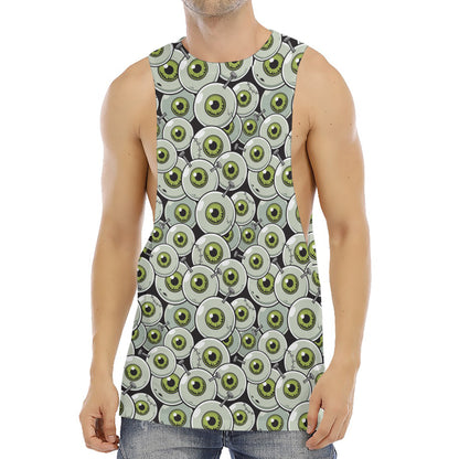 Frankenstein Eyeball Pattern Print Men's Muscle Tank Top