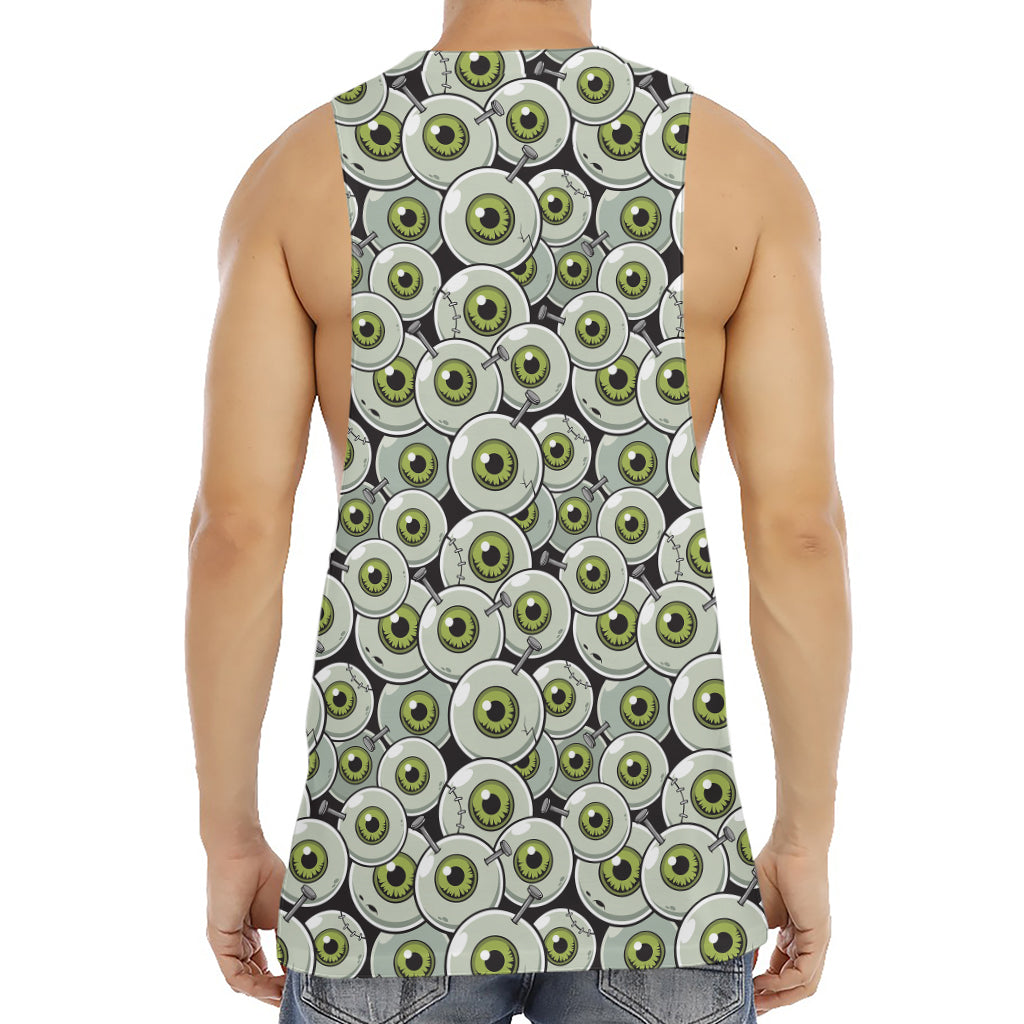 Frankenstein Eyeball Pattern Print Men's Muscle Tank Top