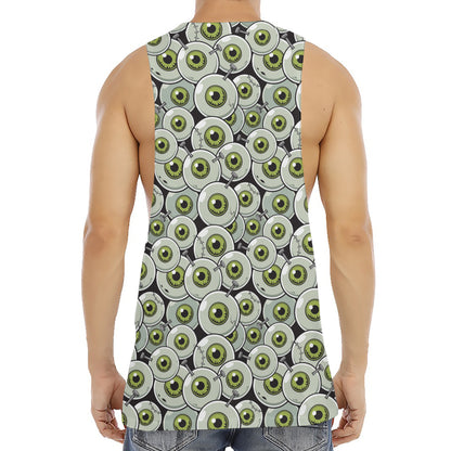 Frankenstein Eyeball Pattern Print Men's Muscle Tank Top