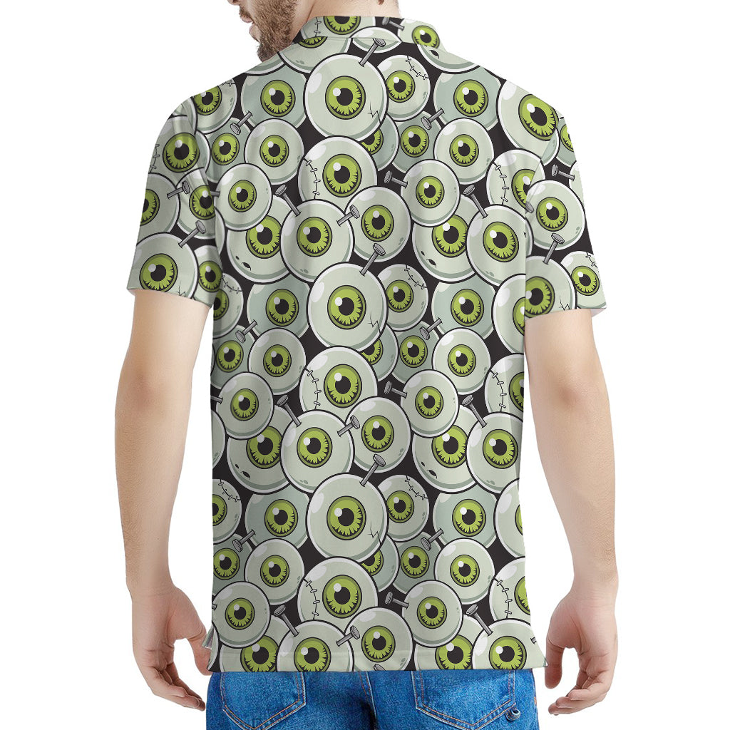 Frankenstein Eyeball Pattern Print Men's Polo Shirt