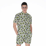 Frankenstein Eyeball Pattern Print Men's Rompers