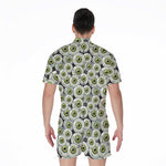 Frankenstein Eyeball Pattern Print Men's Rompers