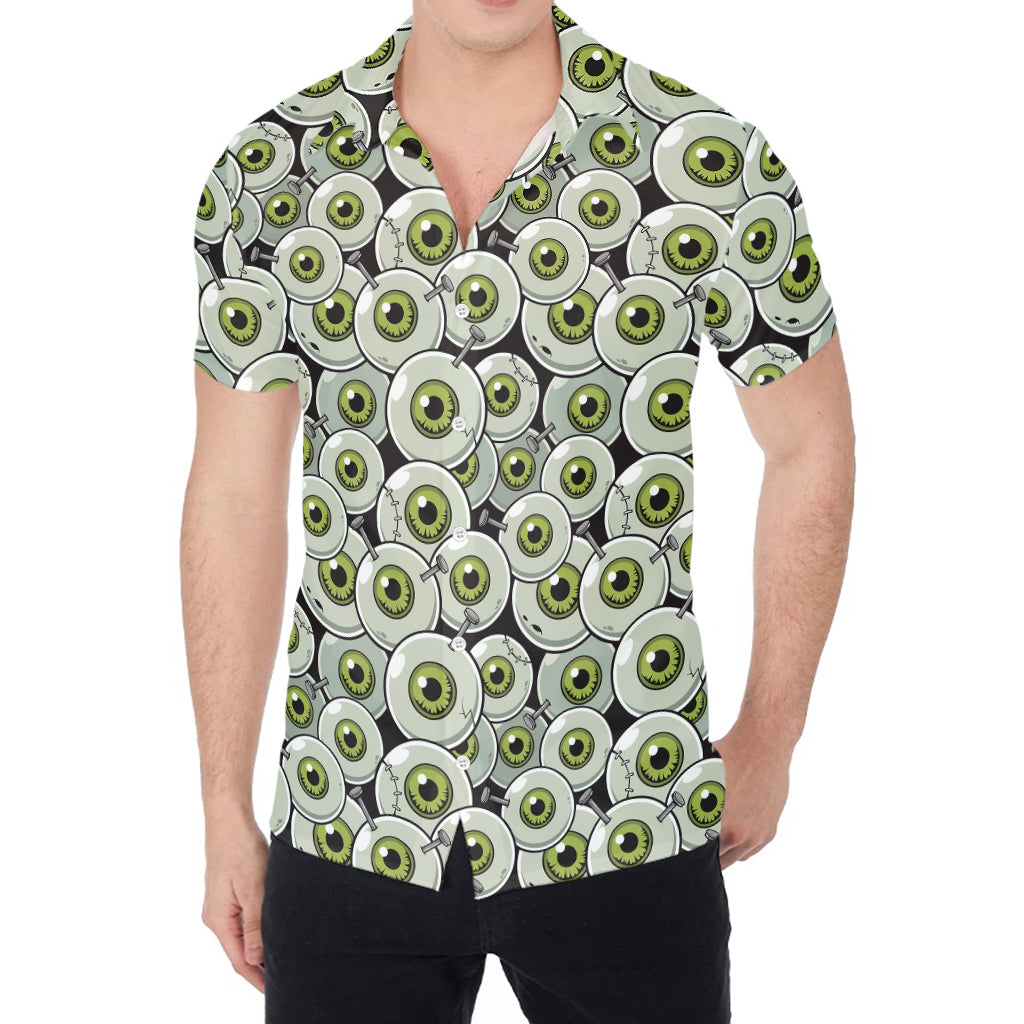 Frankenstein Eyeball Pattern Print Men's Shirt