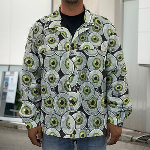 Frankenstein Eyeball Pattern Print Men's Shirt Jacket