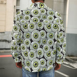 Frankenstein Eyeball Pattern Print Men's Shirt Jacket