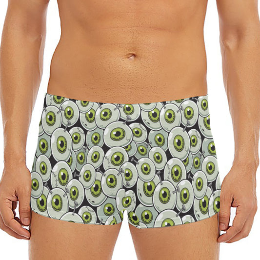 Frankenstein Eyeball Pattern Print Men's Short Boxer Briefs