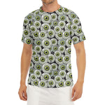 Frankenstein Eyeball Pattern Print Men's Short Sleeve Rash Guard