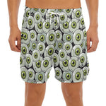 Frankenstein Eyeball Pattern Print Men's Split Running Shorts