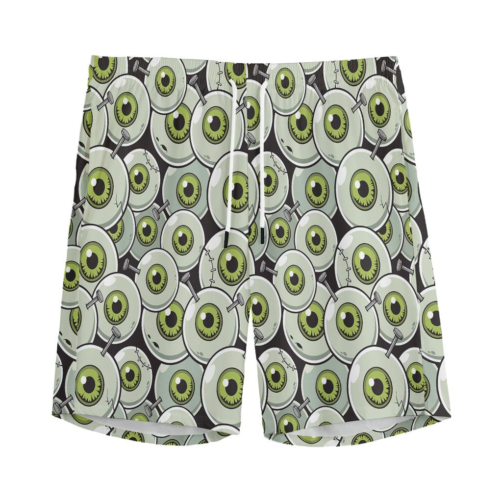 Frankenstein Eyeball Pattern Print Men's Sports Shorts
