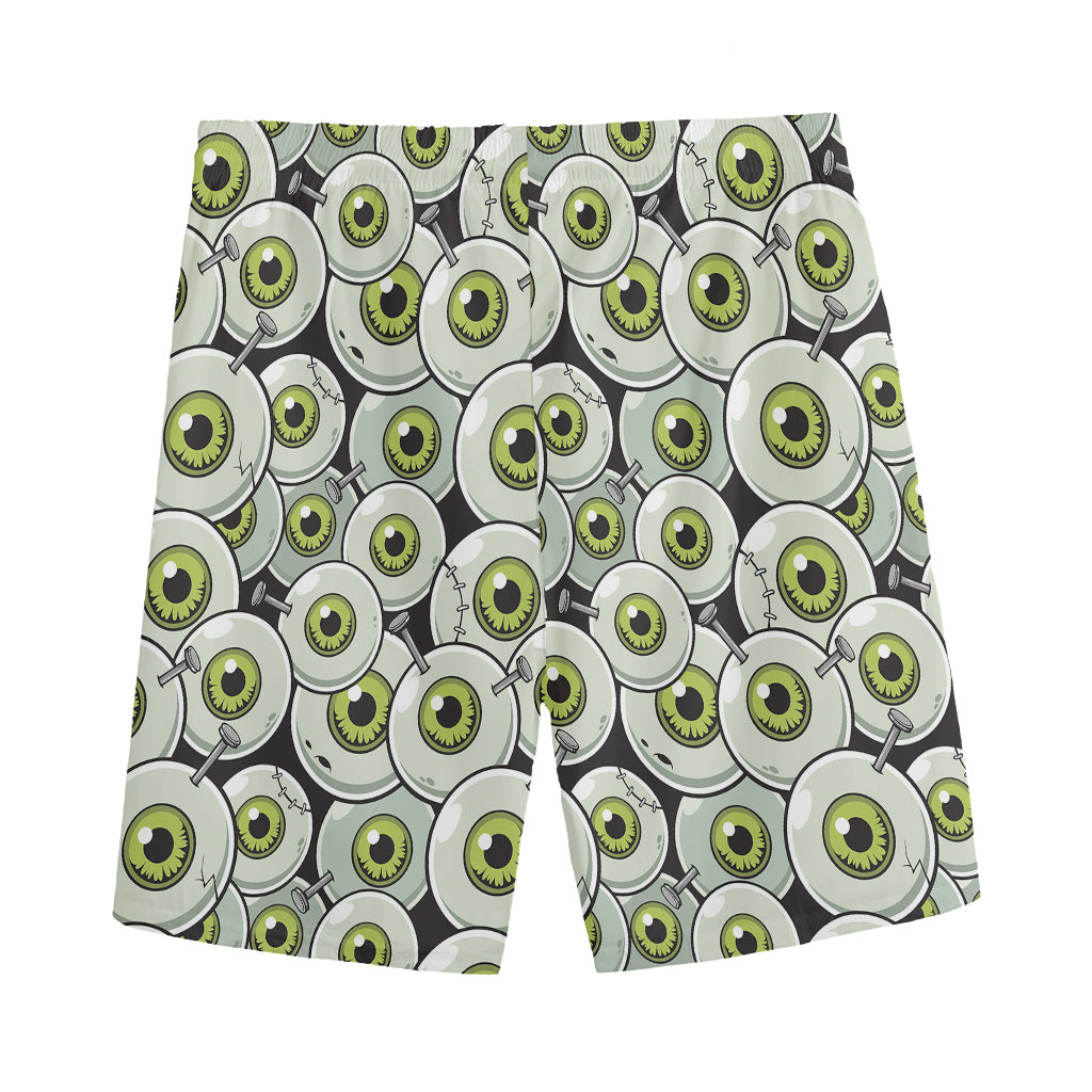 Frankenstein Eyeball Pattern Print Men's Sports Shorts