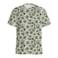 Frankenstein Eyeball Pattern Print Men's Athletic T-Shirt