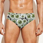 Frankenstein Eyeball Pattern Print Men's Swim Briefs