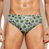 Frankenstein Eyeball Pattern Print Men's Swim Briefs