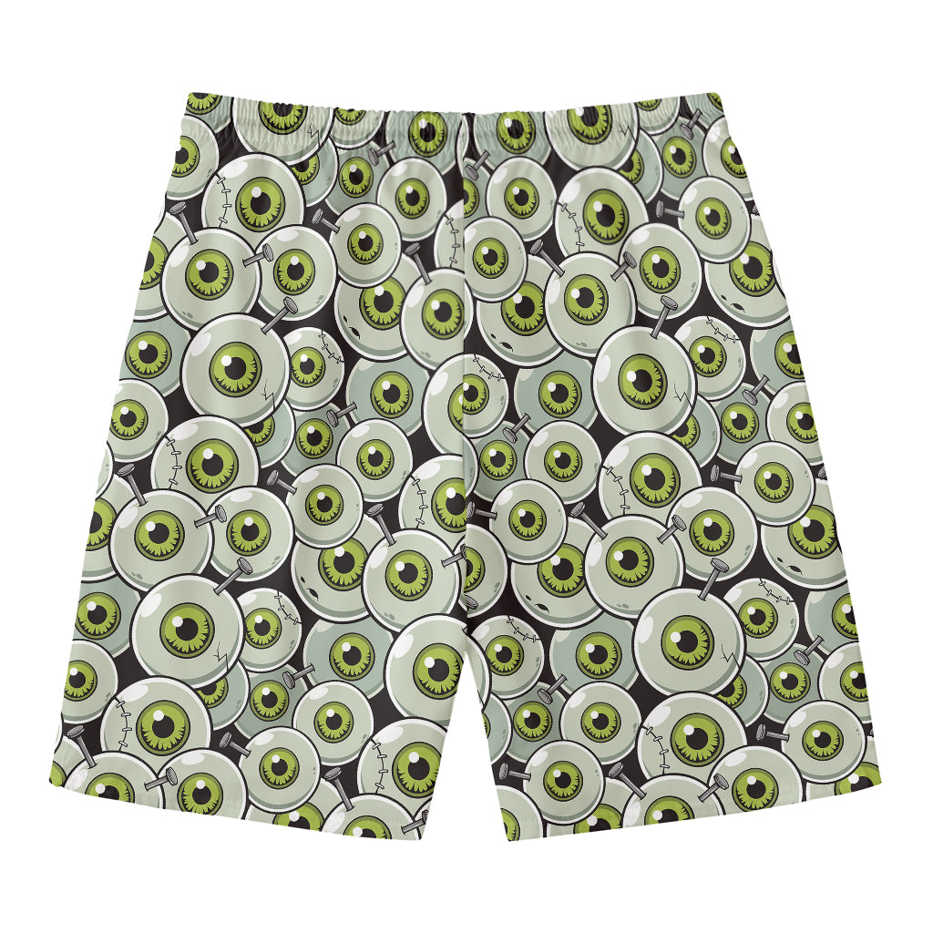 Frankenstein Eyeball Pattern Print Men's Swim Trunks