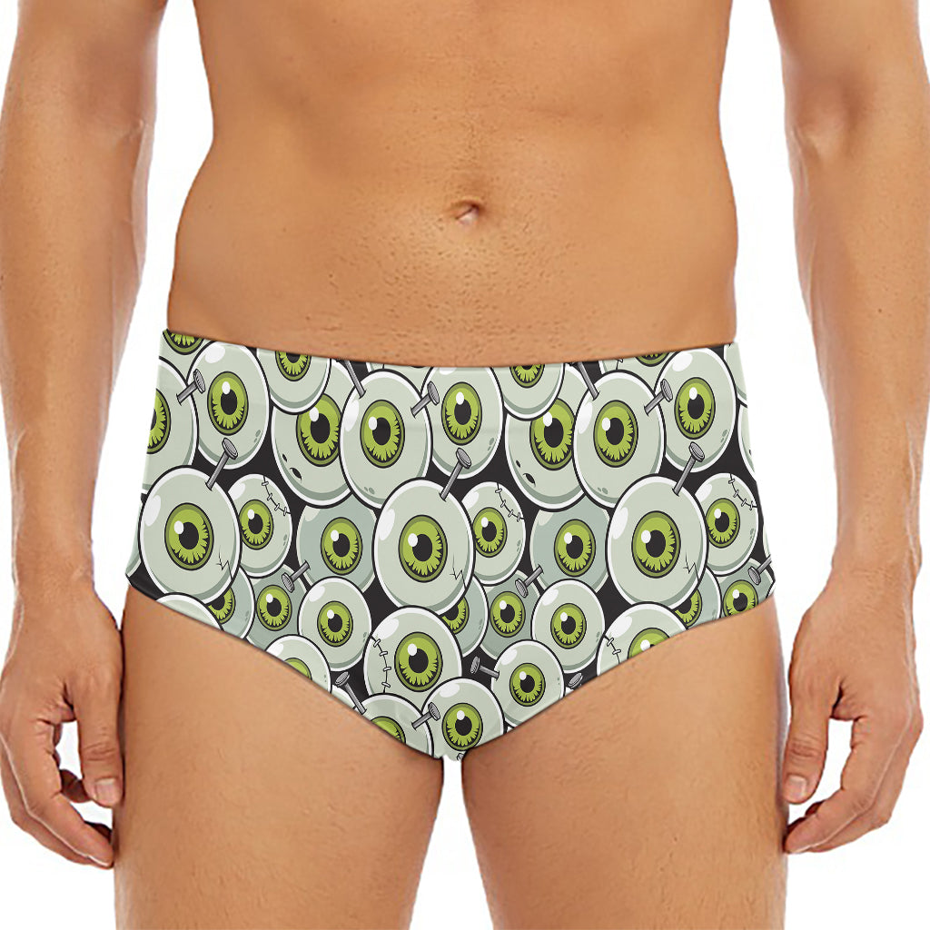 Frankenstein Eyeball Pattern Print Men's Triangle Swim Briefs