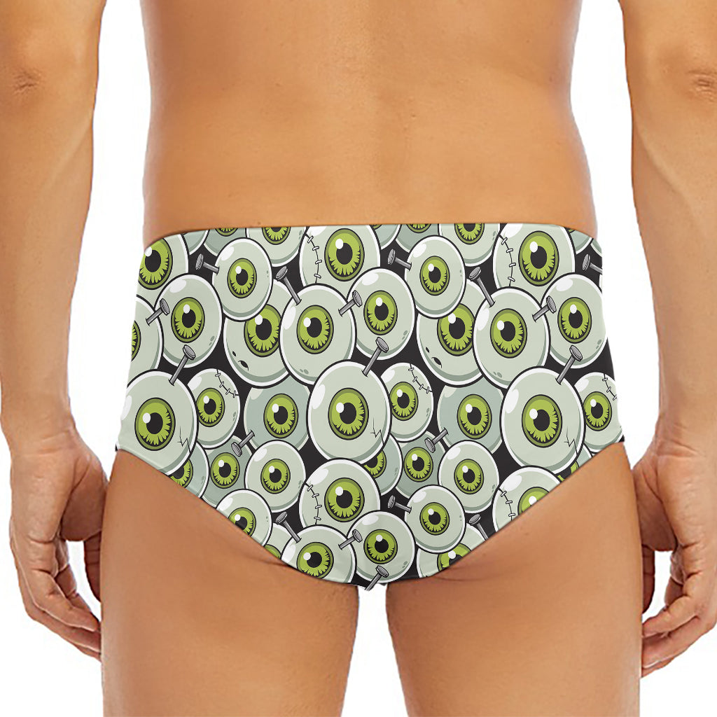 Frankenstein Eyeball Pattern Print Men's Triangle Swim Briefs