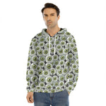 Frankenstein Eyeball Pattern Print Men's Velvet Pullover Hoodie