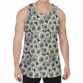 Frankenstein Eyeball Pattern Print Men's Velvet Tank Top