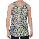 Frankenstein Eyeball Pattern Print Men's Velvet Tank Top