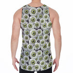 Frankenstein Eyeball Pattern Print Men's Velvet Tank Top